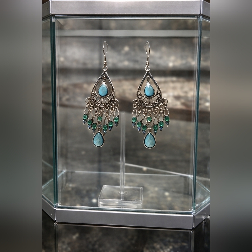 Water Drop Shaped Tassel earrings. - Picture 1 of 2